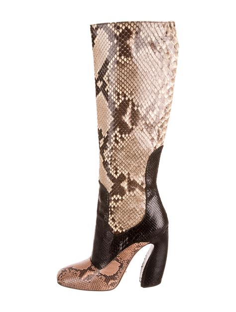 prada winter boots|Prada snakeskin boots.